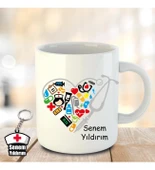 İsme ve Hemşireler Gününe Özel Kupa Bardak ve Anahtarlık - 11 thumbnail 1