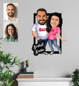Meşgalem Tasarım Kişiye Özel Aile   Ahşap Tablo - 1