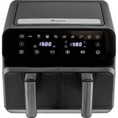 Karaca Multifry Xxxl 4+4 Litre Dijital Twin Iki Hazneli Airfryer thumbnail 4