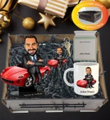 Kişiye Özel Karikatür ,  Anahtarlıklı Ve Kupa Hediye Sepeti thumbnail 1