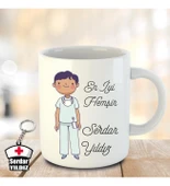 İsme ve Hemşireler Gününe Özel Kupa Bardak ve Anahtarlık - 13 thumbnail 1