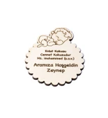 50 Adet Kendin Süsle İsme Özel Uyuyan Bebek Ahşap 50 adet Magnet thumbnail 2