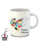 İsme ve Hemşireler Gününe Özel Kupa Bardak ve Anahtarlık - 11 thumbnail 2