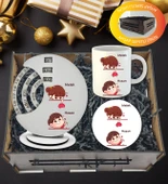 Kişiye Özel Sevgililer Günü Temalı Döner Takvim Kupa Ve Kupa  Altlığı  Hediye Sepeti thumbnail 1