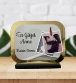Anneler Günü Özel Fotoğraflı En Güzel Anne Stantlı  Pleksi Plak Tablo thumbnail 3
