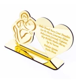 Babalar Günü Hediyesi Masaüstü Gold Pleksi İsimlik thumbnail 2