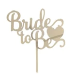 Bride To Be Pasta Üstü Cupcake Pleksisi 15x15 Cm thumbnail 2