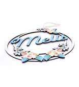 Meşgalem Çiçek ve El Yazısı Temalı Kişiye Özel Kapı Süsü thumbnail 2