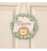 Kişiye Özel Tatlı Aslan Kapı Süsü 30x30cm thumbnail 1