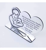 Babalar Günü Hediyesi Masaüstü Gümüş Pleksi İsimlik thumbnail 2