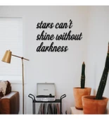 Dekoratif Duvar Yazısı Süsü Darkness Ahşap MDF Tablo - 1