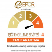 Kırık Beyaz Düz Blackout Stor Perde, Işık Geçirmez Karartma Perde - 4
