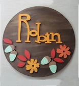 İsme Özel Tatlı Çocuk Odası Kapı Süsü thumbnail 2