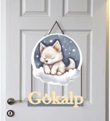 Meşgalem Yavru Kurt Temalı Kişiye Özel Kapı Süsü thumbnail 1