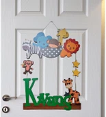 Meşgalem Hayvanat Bahçesi Temalı Kişiye Özel Kapı Süsü thumbnail 2