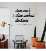 Dekoratif Duvar Yazısı Süsü Darkness Ahşap MDF Tablo - 2