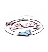 Kişiye Özel 3D Bebek Ahşap Kapı Süsü Kelebekli Çiçekli 30x30cm thumbnail 2