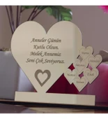 Kişiye ve Annelere Özel Masaüstü Gold Pleksi İsimlik - 1