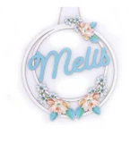 Meşgalem Çiçek ve El Yazısı Temalı Kişiye Özel Kapı Süsü thumbnail 1