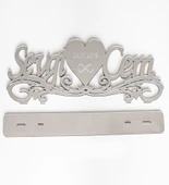 Pleksi İsimlik Gümüş Masaüstü Ve Ayaklı Söz Nişan Düğün thumbnail 2