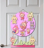 Labubu Desenli Kişiye Özel Yenidoğan Kapı Süsü (45cm) thumbnail 2