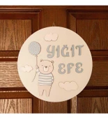 İsme Özel Tatlı Ayıcık Çocuk Odası Kapı Süsü thumbnail 1