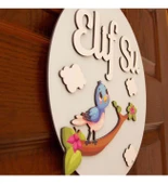 İsme Özel Küçük Kuş Tasarımlı Çocuk Odası Kapı Süsü thumbnail 2