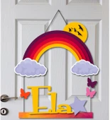 Meşgalem Gökkuşağı Temalı Kişiye Özel Kapı Süsü thumbnail 1