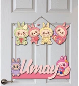 Labubu Desenli Kişiye Özel Yenidoğan Kapı Süsü 45 cm thumbnail 2