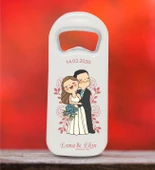 Kişiye Özel Uzun Açacak Magnet 4.5x11cm 30 Adet Söz, Nişan, Kına, Nikah Hatırası - 1