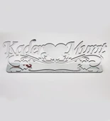 Pleksi İsimlik Gümüş Masaüstü Ve Ayaklı Söz Nişan Düğün thumbnail 1