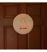 Meşgalem Bulut Üstünde Oturan Tavşancık Temalı Kişiye Özel Kapı Süsü thumbnail 1