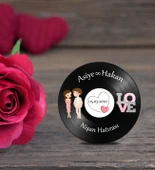 İsme Özel Ahşap Plak Magnet Söz Nişan Hatırası 50 Adet thumbnail 1