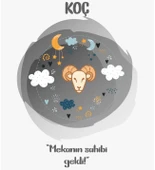 Meşgalem Kişiselleştirilebilir Hastane Çıkışı Burç Zıbın Setleri 12 Burç, 12 Tavır (KOÇ) thumbnail 3