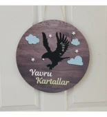 Kartal Figürlü Bebek Ahşap Kapı Süsü thumbnail 1