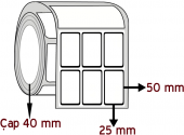 25X50 BARKOD ETİKETİ YAN YANA 3LÜ 1000 SARIM - 1