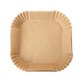 50 Adet Air Fryer Pişirme Kağıdı Tek Kullanımlık Yağ Geçirmez Yapışmaz Kare Tabak Model PVC thumbnail 11