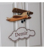 Meşgalem Planör ve Bulut Temalı Kişiye Özel Kapı Süsü thumbnail 3