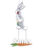 İsme Özel Tavşan Temalı Bebek Odası Ahşap Kapı Süsü thumbnail 2