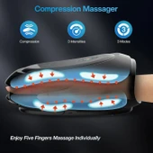 COMFIER Akıllı El Masajı Makinesi, Uygulama Kontrolü, Isı ve Kompresyonlu - 3