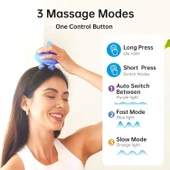 COMFIER 8 Pençeli Su Geçirmez Kablosuz Baş Masajı - Mavi - 5