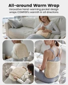 COMFIER Sırt Ağrısı Giderici Isıtma Pedi, El Isıtıcı Cepli Isıtmalı Bel Masaj - Sarı - 6