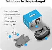 COMFIER Kablosuz Boyun ve Omuz Masaj Aleti - Gri - 6