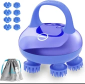 COMFIER 8 Pençeli Su Geçirmez Kablosuz Baş Masajı - Mavi - 1