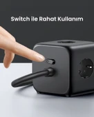 UGREEN DigiNest Cube 65W GaN 2 Hızlı Şarj Cihazı 2xUSB-C, 2xUSB-A, 3 lü Akım Korumalı Grup Priz, 60113 - 7
