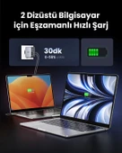UGREEN Nexode 140W GaN 3 Portlu Hızlı Şarj Cihazı 2xUSB-C, 1xUSB-A QC 4.0 PD 3.1, Uzay Grisi, 90549 - 4