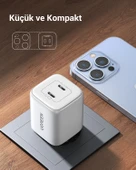 UGREEN Nexode 45W GaN Hızlı Şarj Cihazı USB-C QC PD 2xUSB-C, Beyaz, 15327 - 12