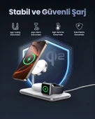 UGREEN 3'ü 1 Arada MagSafe 25W Kablosuz Şarj Standı, 90326 - 6
