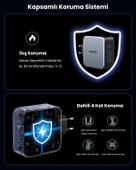 UGREEN Nexode 140W GaN 3 Portlu Hızlı Şarj Cihazı 2xUSB-C, 1xUSB-A QC 4.0 PD 3.1, Uzay Grisi, 90549 - 8