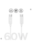 Spigen Essential 2M USB-C to USB-C 60W Kablo ACA08719 Beyaz - 1
